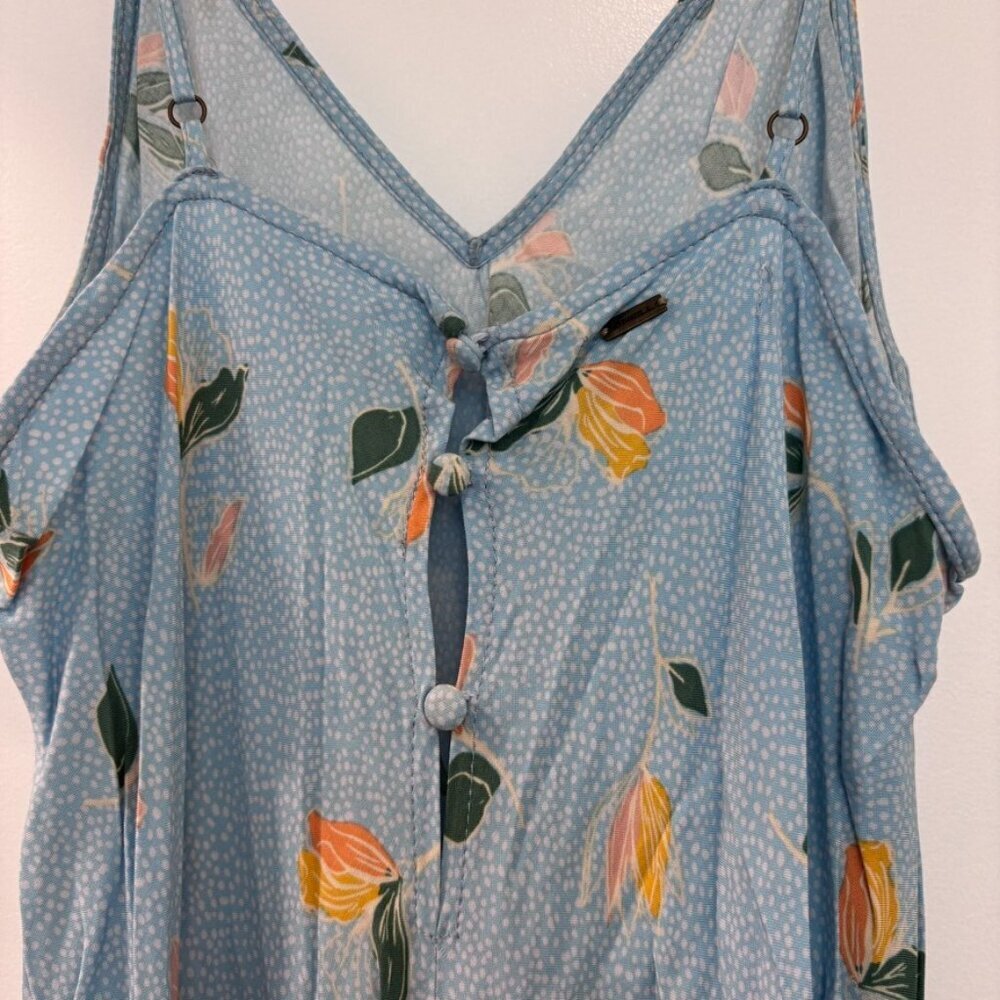 O'Neill Izzy Floral Flowers Baby Blue Midi Dress - Picture 9 of 10